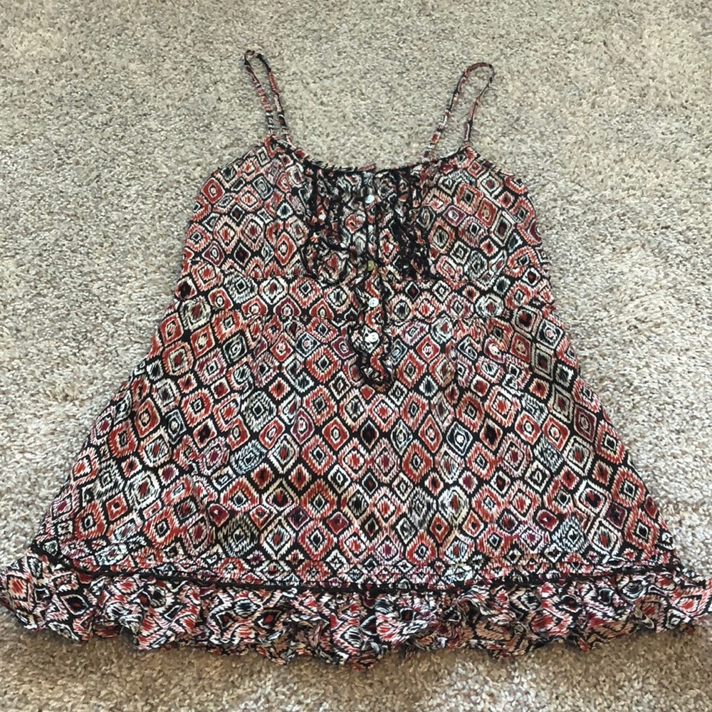🌺 Apt 9 Women’s Size M Tank Top Red/Black/White - Picture 5 of 8